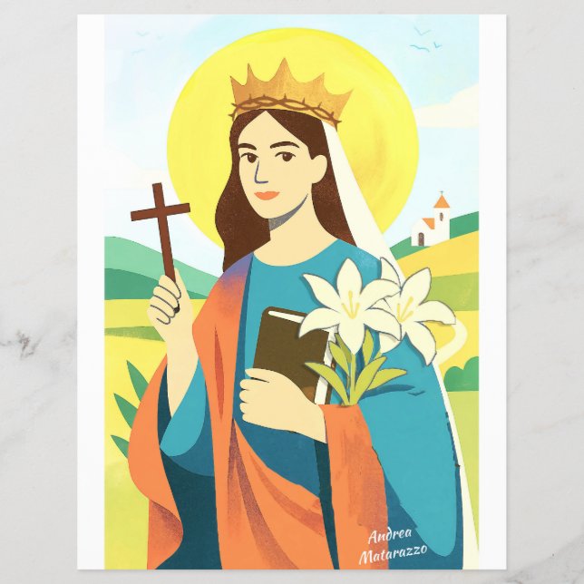 Prospectus 21,6 Cm X 24,94 Cm Sainte Catherine de Sienne  (Devant)