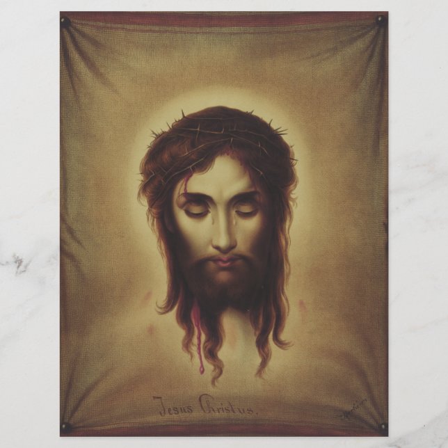 Prospectus 21,6 Cm X 24,94 Cm Sainte Face de Jésus Christ (Devant)