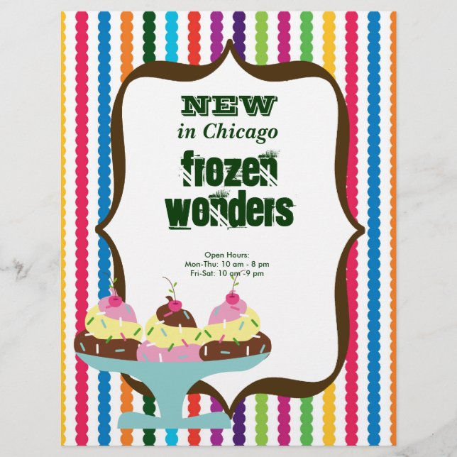 Prospectus 21,6 Cm X 24,94 Cm Salon de crème glacée (Devant)