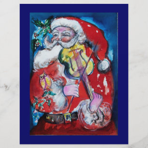 PROSPECTUS 21,6 CM X 24,94 CM SANTA CLAUS AVEC VIOLIN
