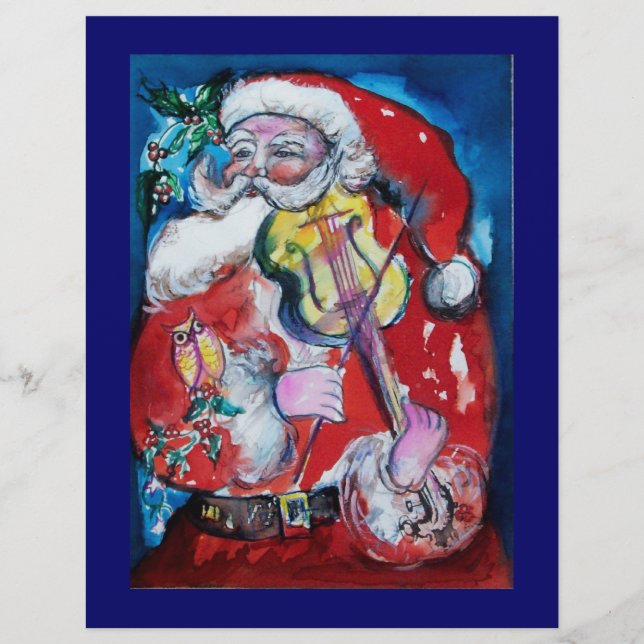 PROSPECTUS 21,6 CM X 24,94 CM SANTA CLAUS AVEC VIOLIN (Devant)