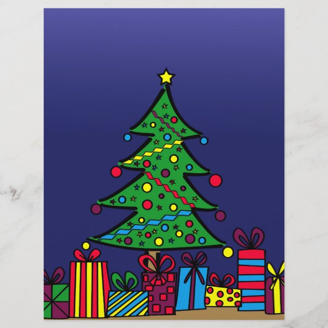 Prospectus 21,6 Cm X 24,94 Cm sapin de Noël (Devant)