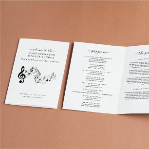 Prospectus 21,6 Cm X 24,94 Cm School Choir or Band Concert Program