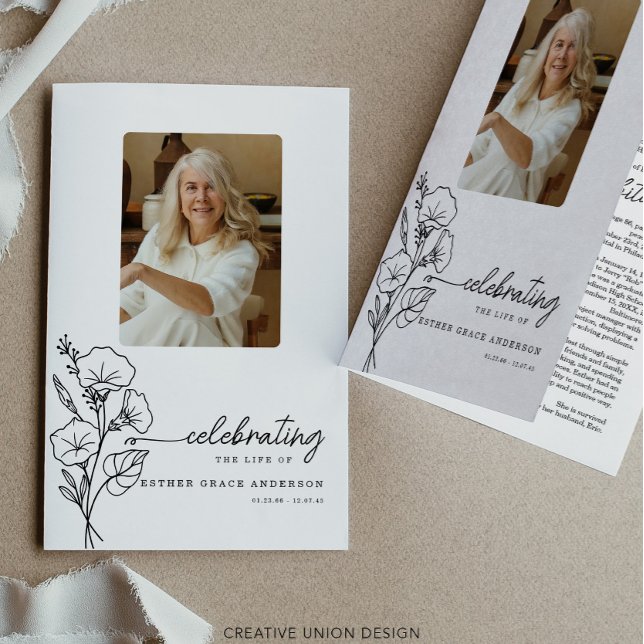 Prospectus 21,6 Cm X 24,94 Cm Septembre Mois des naissances Programme funéraire  (Créateur téléchargé)