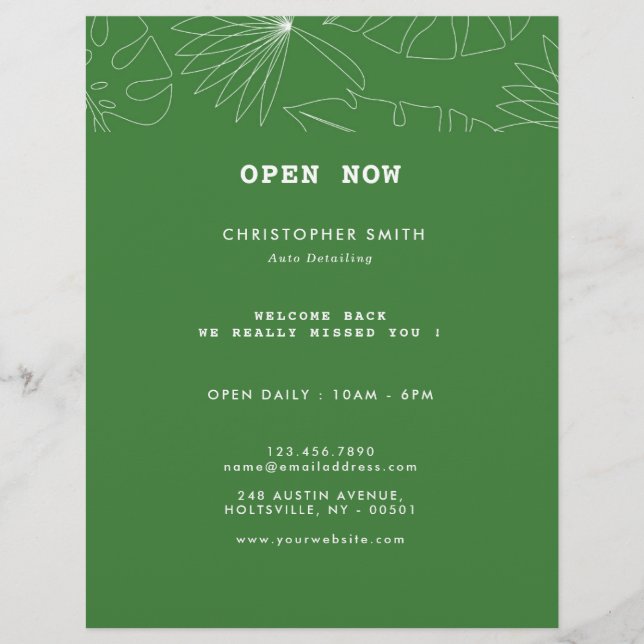 Prospectus 21,6 Cm X 24,94 Cm Service de détail automatique Tropical (Devant)