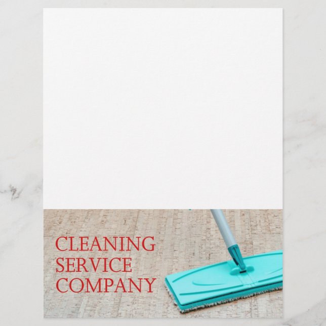 Prospectus 21,6 Cm X 24,94 Cm Service de nettoyage (Devant)