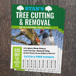 Prospectus 21,6 Cm X 24,94 Cm Service de suppression d'arbre, Numéro de téléphon<br><div class="desc">Logo d'arbre traditionnel sur arrière - plan vert foncé avec emplacement pour votre photo. Changez facilement la couleur de l'arbre.</div>