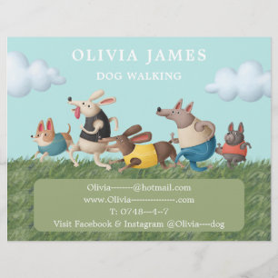 Prospectus 21,6 Cm X 24,94 Cm Services de garde pour animaux de compagnie de chi