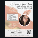 Prospectus 21,6 Cm X 24,94 Cm Services de notaire mobile Photo Flyer rose QR<br><div class="desc">Flyers modernes pour les services de notaire public</div>