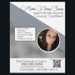 Prospectus 21,6 Cm X 24,94 Cm Services de notaire mobile Photo QR FLYER D<br><div class="desc">Flyers modernes pour les services de notaire public</div>