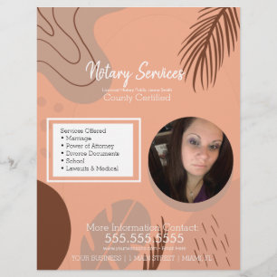 Prospectus 21,6 Cm X 24,94 Cm Services de notaires publics Photo biologique Comm