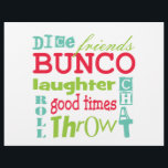Prospectus 21,6 Cm X 24,94 Cm Set de table papier Bunco<br><div class="desc">Amusant design de bunco graphique de métro multicolore. La couleur Arrière - plan peut être modifiée. On y trouve les mots amis, bunco, dés, lancer, lancer, conversation, rire et les bons moments. Fait un grand et intelligent prix ou un cadeau. Idéal pour votre prochain événement Bunco. Servez-vous comme tapis de...</div>