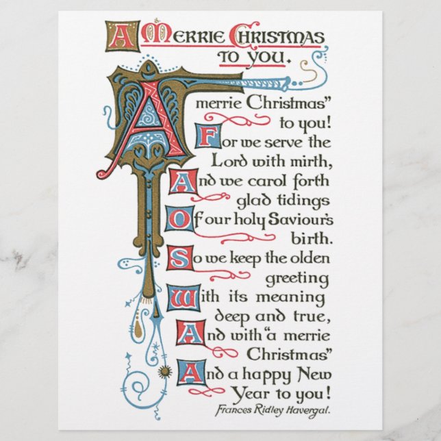 Prospectus 21,6 Cm X 24,94 Cm Signification du dépliant de Noël (Devant)