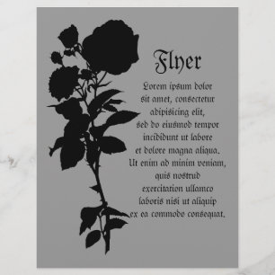 Prospectus 21,6 Cm X 24,94 Cm Silhouette Rose noire