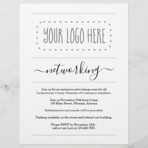 Prospectus 21,6 Cm X 24,94 Cm Simple Business Networking Event Invitation Ajoute