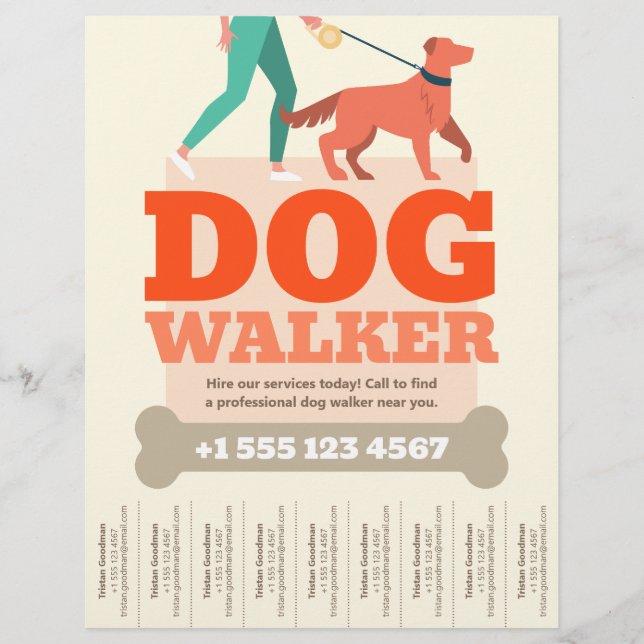 Prospectus 21,6 Cm X 24,94 Cm Simple chien Walker (Devant)