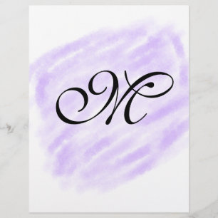 Prospectus 21,6 Cm X 24,94 Cm simple violet aquarelle éclaboussures pastel ajout