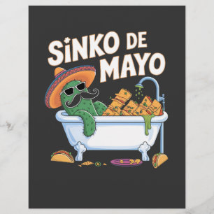 Prospectus 21,6 Cm X 24,94 Cm Sinko de Mayo Cinco De Mayo Cactus Drôle