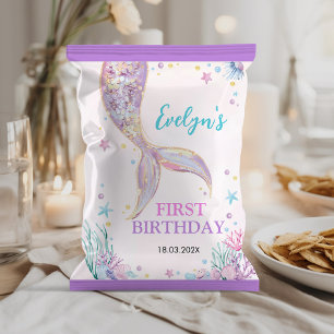 Prospectus 21,6 Cm X 24,94 Cm Sirène sous la mer Emballage à Chip Bag