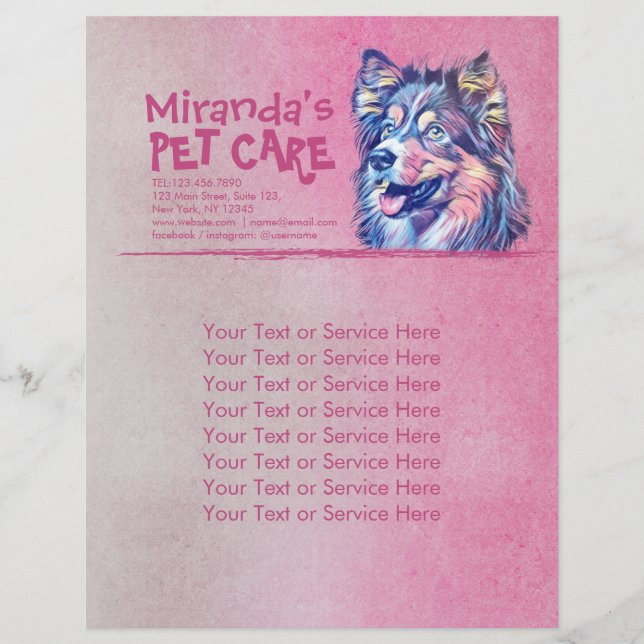 Prospectus 21,6 Cm X 24,94 Cm Soins des animaux de compagnie Toilettage Garde Ch (Devant)