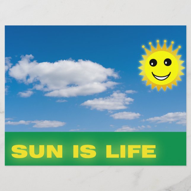 Prospectus 21,6 Cm X 24,94 Cm Soleil amusant (Devant)