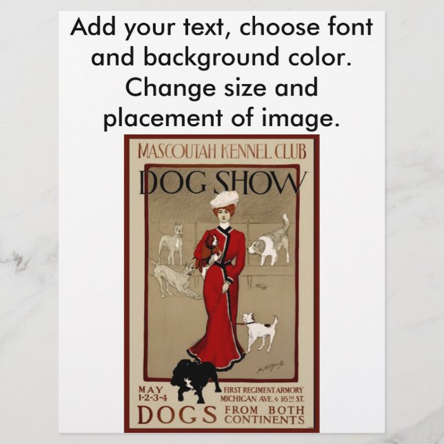 Prospectus 21,6 Cm X 24,94 Cm Spectacle de chiens (Devant)