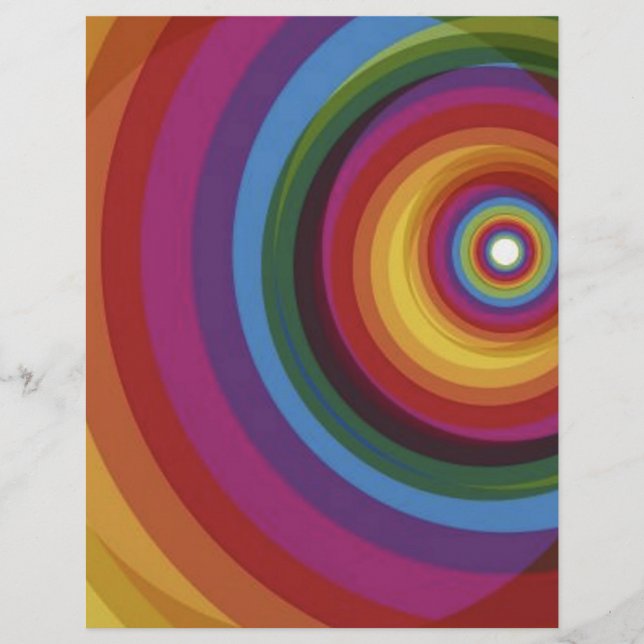 Prospectus 21,6 Cm X 24,94 Cm Spiral Rainbow Vector Background (Devant)