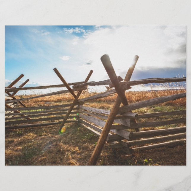 Prospectus 21,6 Cm X 24,94 Cm Split Rail Fence at Gettysburg (Devant)