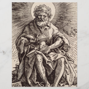 Prospectus 21,6 Cm X 24,94 Cm St. Jean-Baptiste tenant l'Agneau
