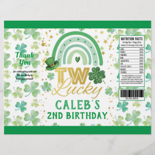 Prospectus 21,6 Cm X 24,94 Cm St Patrick's Day Two Lucky Chip Wrapper
