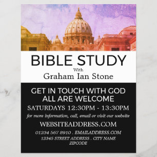 Prospectus 21,6 Cm X 24,94 Cm St. Peter's Basilica, Christian Bible Class Advert