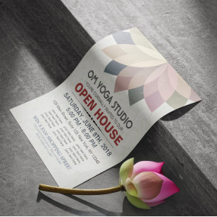 Prospectus 21,6 Cm X 24,94 Cm Studio d'instructeur YOGA Open House Lotus Mandala