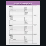 Prospectus 21,6 Cm X 24,94 Cm Suivi de mot de passe de base avec nom d'utilisate<br><div class="desc">Un design idéal pour organiser vos mots de passe. Cette conception comprend une zone pour ajouter votre nom en haut. D'autres domaines comprenaient des informations de base sur le mot de passe pour le nom d'utilisateur et le mot de passe. Vous pouvez modifier la barre de couleurs en haut.</div>