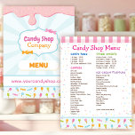Prospectus 21,6 Cm X 24,94 Cm Sweet Candy Shop et Ice Cream Menu Flyer<br><div class="desc">Votre commerce de sucreries regorge-t-il de délices sucrés et de bonbons prêts à être vendus? Annoncez votre pays des merveilles de bonbons avec un prospectus amusant et coloré qui partage votre menu de bonbons et de chocolats, et attirera les clients pour passer des commandes à votre magasin. Qui n'aime pas...</div>