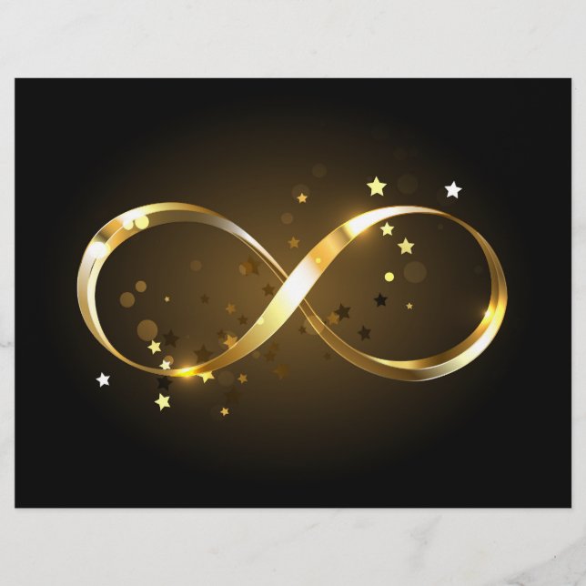 Prospectus 21,6 Cm X 24,94 Cm Symbole d'infini doré (Devant)