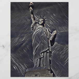 Prospectus 21,6 Cm X 24,94 Cm Tableau de la Statue de la Liberté