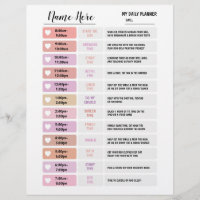 Tableau quotidien Enfants Horaire Étoile Mur Rose