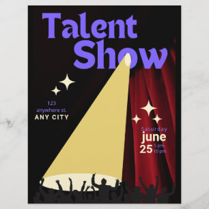 Prospectus 21,6 Cm X 24,94 Cm Talent Show FLyer, Show Flyer, Talent Contest