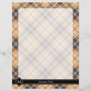 Prospectus 21,6 Cm X 24,94 Cm Tartan beige et marron