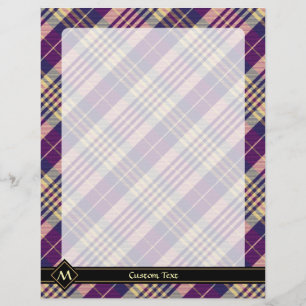 Prospectus 21,6 Cm X 24,94 Cm Tartan mauve, or et bleu