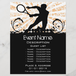 Prospectus 21,6 Cm X 24,94 Cm Tennis Event Promotion