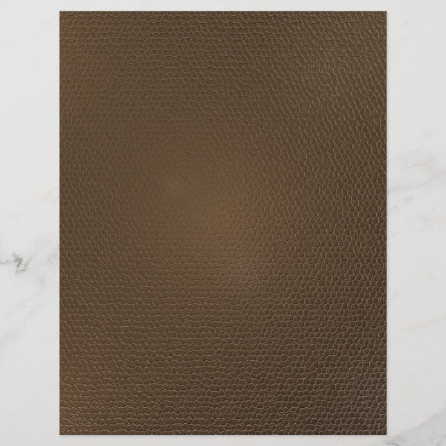 Prospectus 21,6 Cm X 24,94 Cm Texture en cuir (Devant)