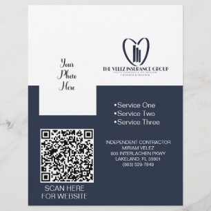 Prospectus 21,6 Cm X 24,94 Cm The Velez Insurance Group Flyer