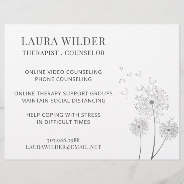 Prospectus 21,6 Cm X 24,94 Cm Therapist Counselor Online  (Devant)