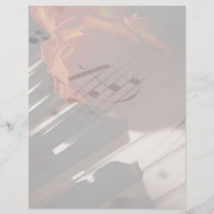 Prospectus 21,6 Cm X 24,94 Cm Touches de piano et prospectus Rose