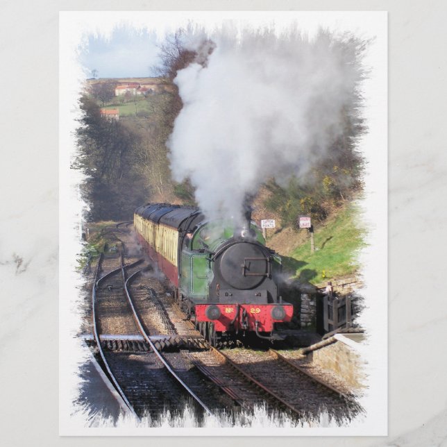 PROSPECTUS 21,6 CM X 24,94 CM TRAINS À VAPEUR (Devant)