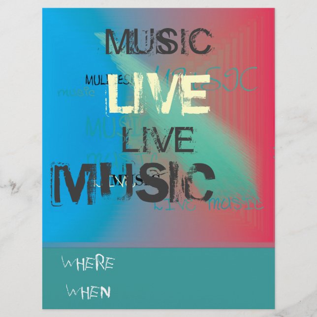 Prospectus 21,6 Cm X 24,94 Cm Trendy Live Music>Flyer (Devant)