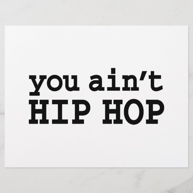 Prospectus 21,6 Cm X 24,94 Cm tu n'es pas HIP HOP (Devant)