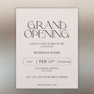 Prospectus 21,6 Cm X 24,94 Cm Typographie moderne Grande ouverture d'entreprise