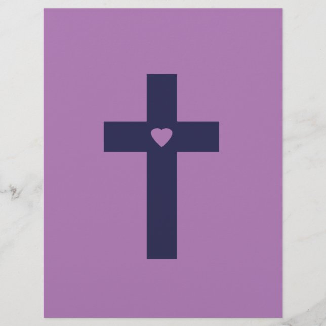 Prospectus 21,6 Cm X 24,94 Cm Une croix au coeur (Devant)